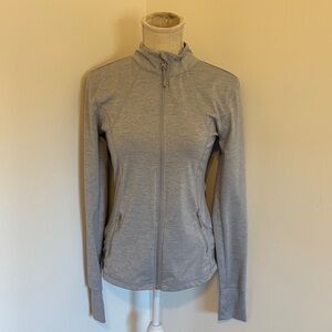Forever 21 Gray Athleisure Zip-Up Jacket | Lightweight Activewear | Size Medium